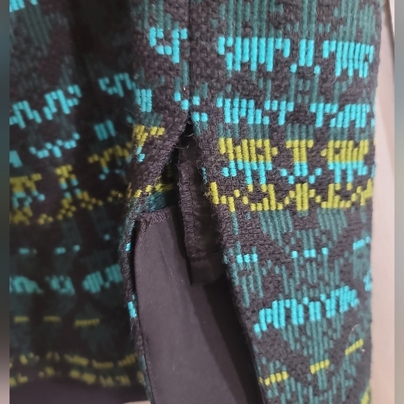 Akris Punto Green Multi Tweed Sheath Dress 8 Sleeveless V-neck - Picture 9 of 12